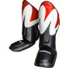 Shin and Instep Guard “Wave” (Farba Black - Red, Veľ. S)