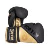 Boxing gloves “4select” Leather - green-black, 10 oz (Color Green - Black, Gloves weight 10 oz, Gloves cut Standard)