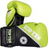 Boxing gloves “4select” Leather - green-black, 10 oz (Color Green - Black, Gloves weight 10 oz, Gloves cut Standard)
