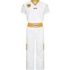 Kickboxing uniform “Star Edition” for Kids - size 130 = 130 cm, white-gold (Size 130, 130 cm, Color White - Gold)