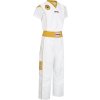Kickboxing uniform “Star Edition” for Kids - size 130 = 130 cm, white-gold (Size 130, 130 cm, Color White - Gold)
