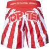 MMA-Shorts “Samurai” - size S = 160 cm, white-red (Size S, 160 cm, Color White - Red, Gloves cut Without Label)