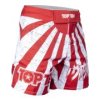 MMA-Shorts “Samurai” - size S = 160 cm, white-red (Size S, 160 cm, Color White - Red, Gloves cut Without Label)