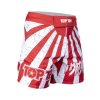 MMA-Shorts “Samurai” - size S = 160 cm, white-red (Size S, 160 cm, Color White - Red, Gloves cut Without Label)