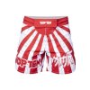 MMA-Shorts “Samurai” - size S = 160 cm, white-red (Size S, 160 cm, Color White - Red, Gloves cut Without Label)