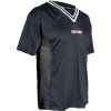T-Shirt, V-Neck for kickboxing “SlimFit” - black, size 120 = 120 cm (Size 120, 120 cm, Color Black, Gloves cut Without Label)
