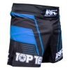 MMA-Shorts “NFC” - black-blue, size S = 160 cm (Size S, Color Black - Blue, Gloves cut Without Label)