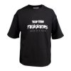 Tričko "TKD Tekkers Fusion" oversized - čierne, veľkosť XS (Size XS, Color Black, Gloves cut Without Label)