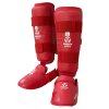 Karate Shin and Instep Guard - red, size S (Size S, Color Red)
