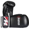 Boxing starter-kit with boxing gloves and mouthguard - 10 oz, black-white (Color Black - White, Gloves weight 10 oz)