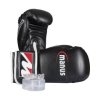 Boxing starter-kit with boxing gloves and mouthguard - 10 oz, black-white (Color Black - White, Gloves weight 10 oz)
