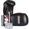 Boxing starter-kit with boxing gloves and mouthguard - 10 oz, black-white (Color Black - White, Gloves weight 10 oz)