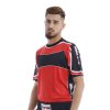 T-Shirt “Elastic” - red-black, size L (Size L, Color Red - Black)
