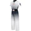 Kickboxing uniform “Grafic” (Farba White - Black, Veľ. 150)