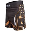 MMA-Shorts “BRAVE” - black-gold, size S (Size S, Color Black - Gold, Gloves cut Without Label)