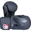 Boxing gloves “Wave Black’n’Black” - black-black, 10 oz (Color Black - Black, Gloves weight 10 oz, Gloves cut Standard)