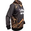 Hoodie “BRAVE” - black-gold, size XS (Size XS, Color Black - Gold, Gloves cut Without Label)