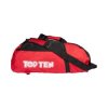 Backpack-Sportsbag-Dufflebag combination “Hexagon” - 55 cm x 29 cm x 27 cm, black-red (Color Black - Red, Dimensions 55 cm x 29 cm x 27 cm)