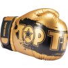 Boxing gloves “Power Ink Golden Star” - white-gold, 10 oz (Color White - Gold, Gloves weight 10 oz, Gloves cut Standard)