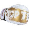 Boxing gloves “Power Ink Golden Star” - white-gold, 10 oz (Color White - Gold, Gloves weight 10 oz, Gloves cut Standard)