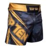MMA Shorts “Black Force” Camouflage - black-black, size S (Size S, Color Black - Black, Gloves cut Without Label)