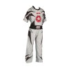 Kickboxing uniform “Future” for Kids - size 130 = 130 cm, white-black (Size 130, 130 cm, Color White - Black)