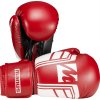 Boxing gloves Manus “WAKO ProGrip” - 10 oz, red-white (Color Red, Gloves weight 10 oz, Gloves cut Standard)