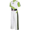 Kickboxing uniform “Urban Arts” - white-green, size 130 (Size 130, Color White - Green, Gloves cut Without Label)