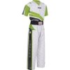Kickboxing uniform “Urban Arts” - white-green, size 130 (Size 130, Color White - Green, Gloves cut Without Label)