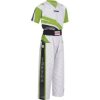 Kickboxing uniform “Urban Arts” - white-green, size 130 (Size 130, Color White - Green, Gloves cut Without Label)
