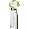 Kickboxing uniform “Urban Arts” - white-green, size 130 (Size 130, Color White - Green, Gloves cut Without Label)