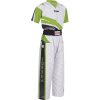 Kickboxing uniform “Urban Arts” - white-green, size 130 (Size 130, Color White - Green, Gloves cut Without Label)