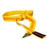 Karate belt “KAMPFKATZEN” two-tone (Farba White - Yellow)
