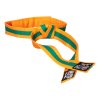 Karate belt “KAMPFKATZEN” two-tone (Farba White - Yellow)