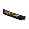 Shiny Taekwon-Do belt with box (with embroidery) “TAEKWONDO” - black, size 330 cm (Color Black, Size 330 cm)
