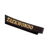 Shiny Taekwon-Do belt with box (with embroidery) “TAEKWONDO” - black, size 330 cm (Color Black, Size 330 cm)