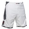 MMA-Shorts “Cage” - size XL = 190 cm, white-black (Size XL, 190 cm, Color White - Black)