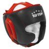 Head Guard for sparring with cheekbone protection (Farba Black - Red, Veľ. S-M)
