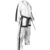 Taekwon-Do Instructor Dobok “Premium Gold” (4th - 6th Dan) (ITF approved) - white, size 160 cm (Color White, Size 160 cm)