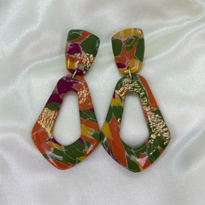 straka nausnice handmade polymer polymerova hmota straka rucna praca limitovana kolekcia