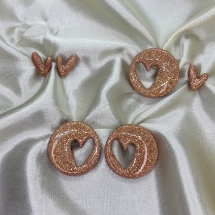 straka nausnice handmade polymer polymerova hmota straka rucna praca geometria kolekcia valentin srdce romantika laska