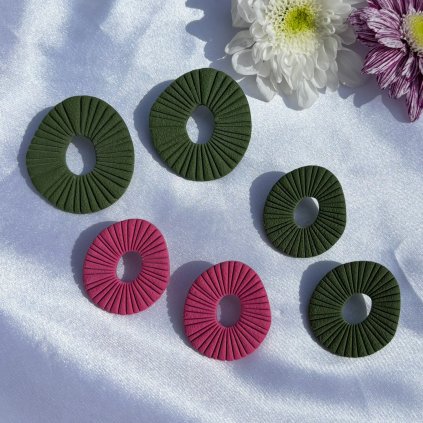 straka nausnice handmade polymer polymerova hmota straka rucna praca geometria kolekcia
