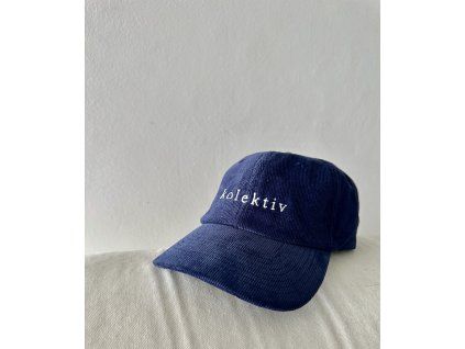 Modrá manšestrová kšiltovka Kolektiv