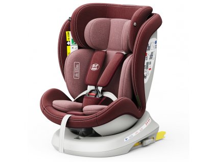 Autosedačka TWT Plus iSIZE BUF BOOF Red s otočným Isofixem o 360 stupňů od 0 do 36 kg 40-150 cm