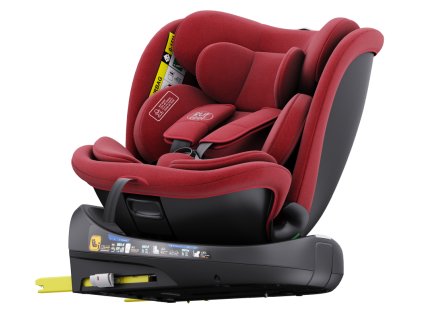 Autosedačka B-Joy Deluxe iSIZE BUF BOOF Red s otočným Isofixem o 360 stupňů od 0 do 36 kg 40-150 cm