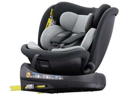 Autosedačka B-Joy Deluxe iSIZE BUF BOOF Grey s otočným Isofixem o 360 stupňů od 0 do 36 kg 40-150 cm