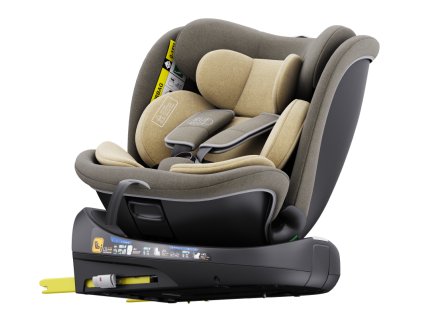 Autosedačka B-Joy Deluxe iSIZE BUF BOOF LightBrown s otočným Isofixem o 360 stupňů od 0 do 36 kg 40-150 cm