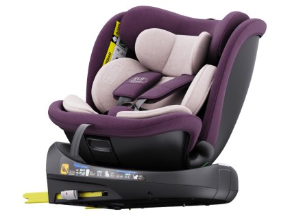 Autosedačka B-Joy Deluxe iSIZE BUF BOOF Purple s otočným Isofixem o 360 stupňů od 0 do 36 kg 40-150 cm