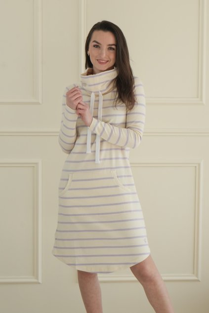 Outlet - Šaty New Thalia Violet Stripe
