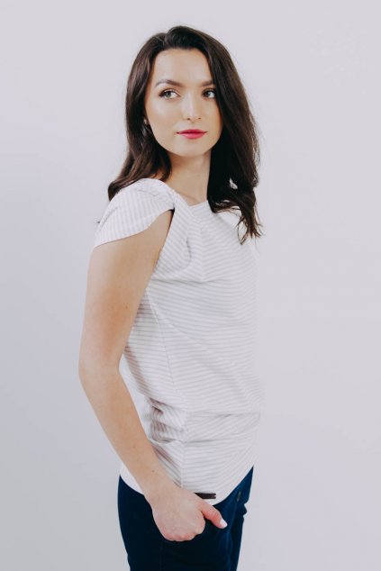 Outlet - Tričko Acai Violet Stripe